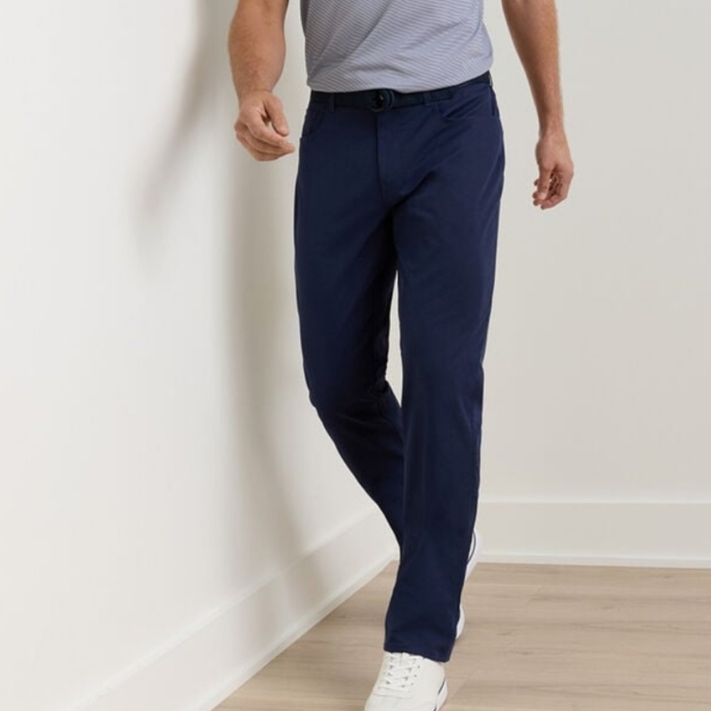 NWT Peter Millar eb66 Performance Five Pockets Tall Pants Navy Size 35/34